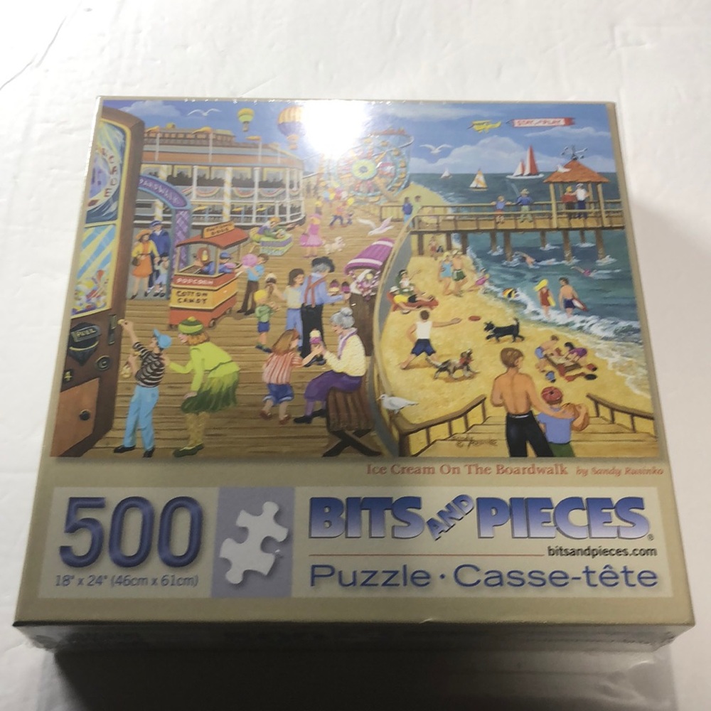 NIB Bits& Pieces Ice Cream on the Boardwalk Puzzle